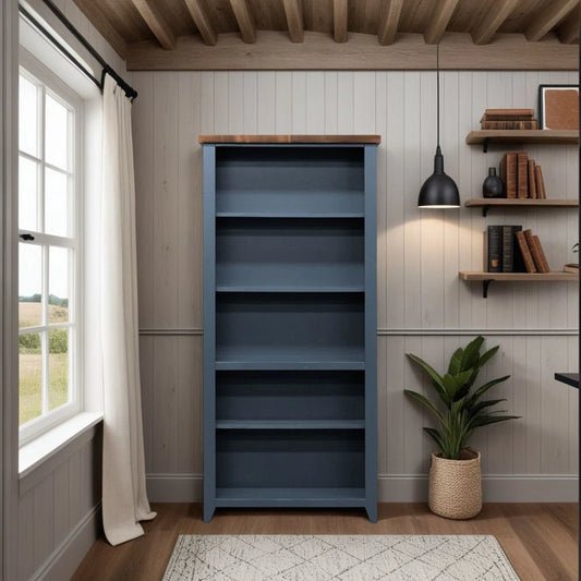 Brixham 72 inch, 5 Shelf Bookcase, No Assembly Required, Two-Tone Finish